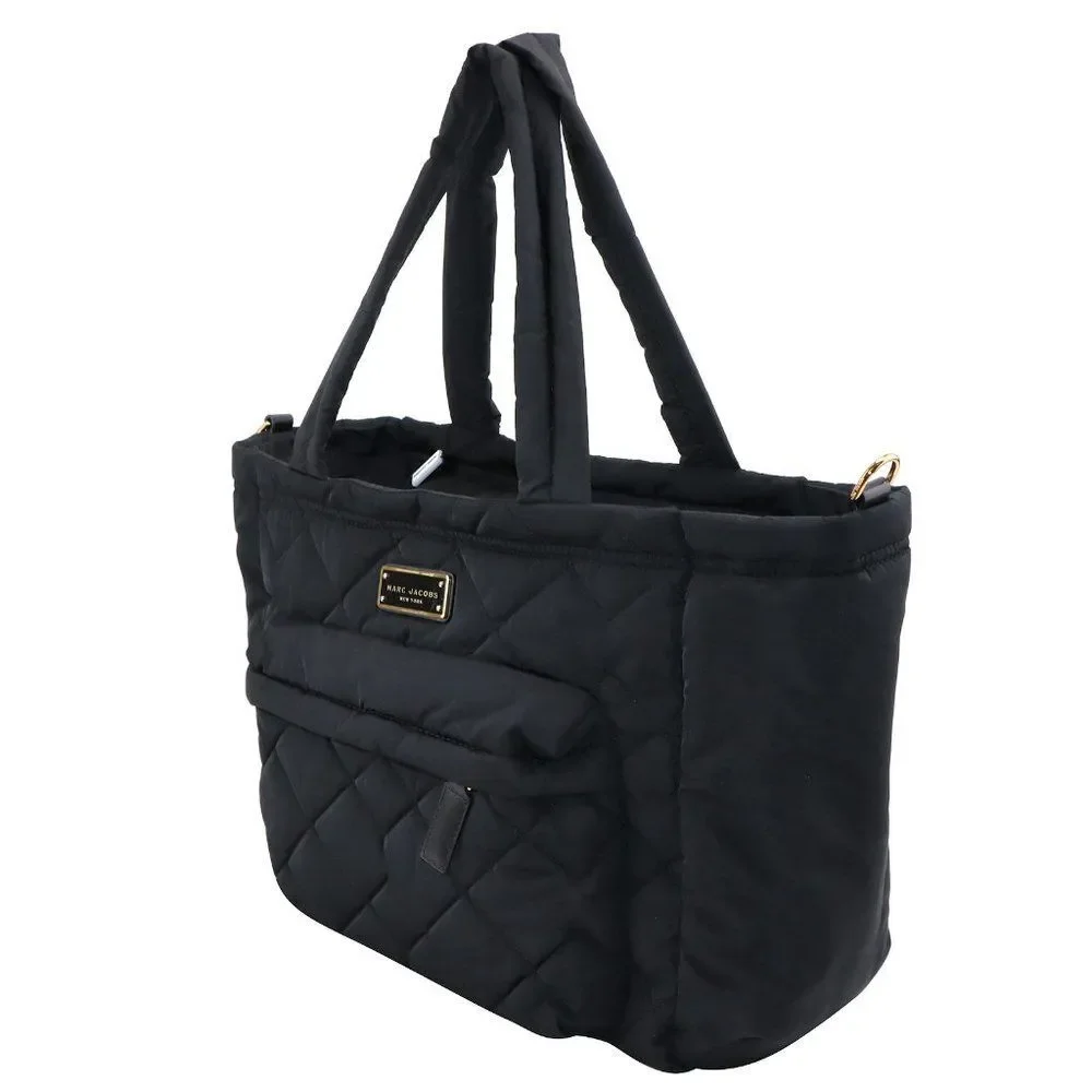 Marc Jacobs Crosby Quilted Diaper Black Nylon Baby Bag